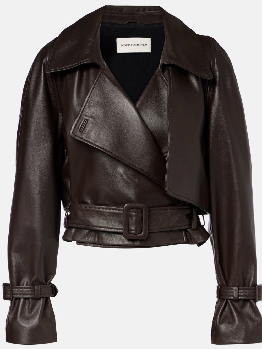 Nour Hammour Hatti Leather Jacket 34